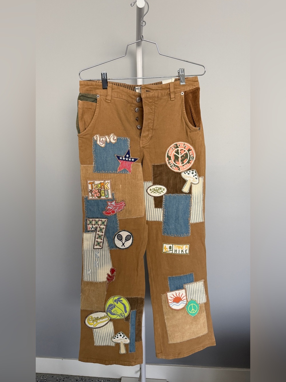We The Free Baggy On You Patch Baggy Straight Jeans 27 $268 - Picture 2 of 3